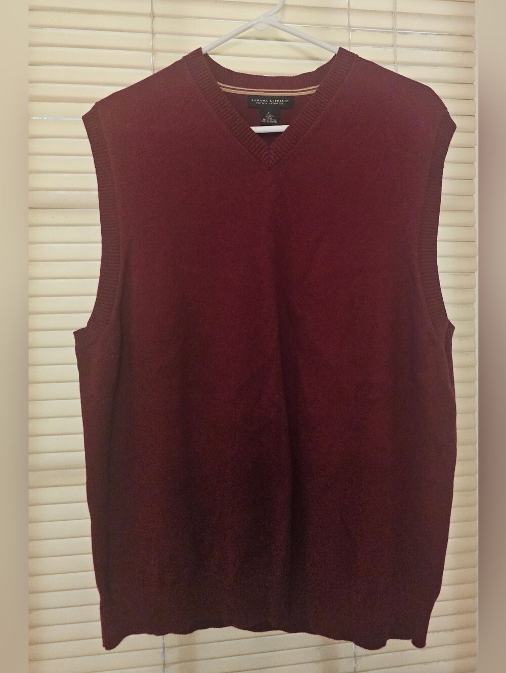 Men's Banana Republic Cotton Cashmere V-Neck Sweater Vest Size XL